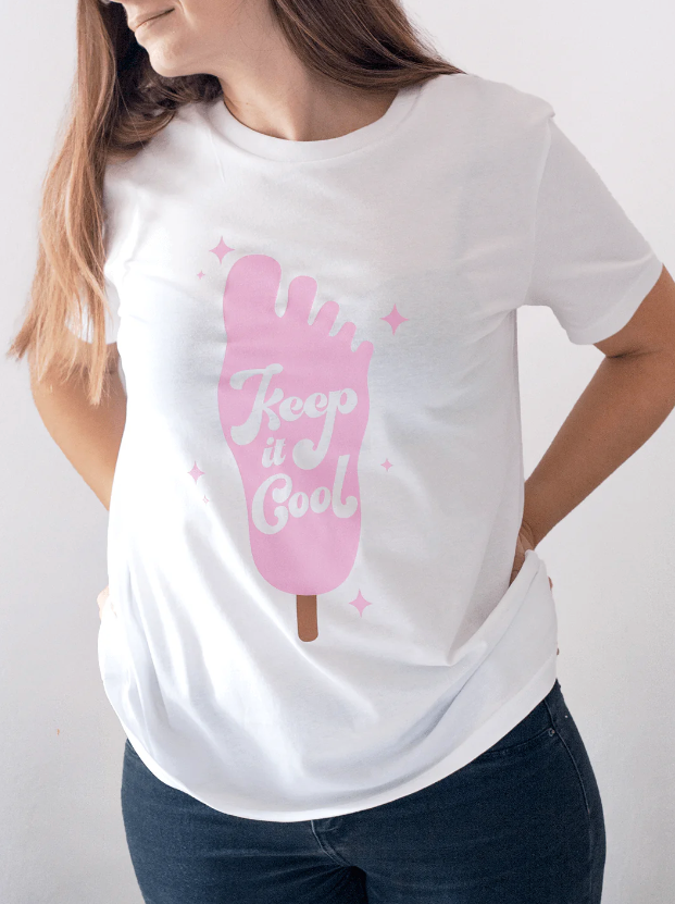 camiseta frigopie en rebaja lola pistola con mensaje keep it cool 