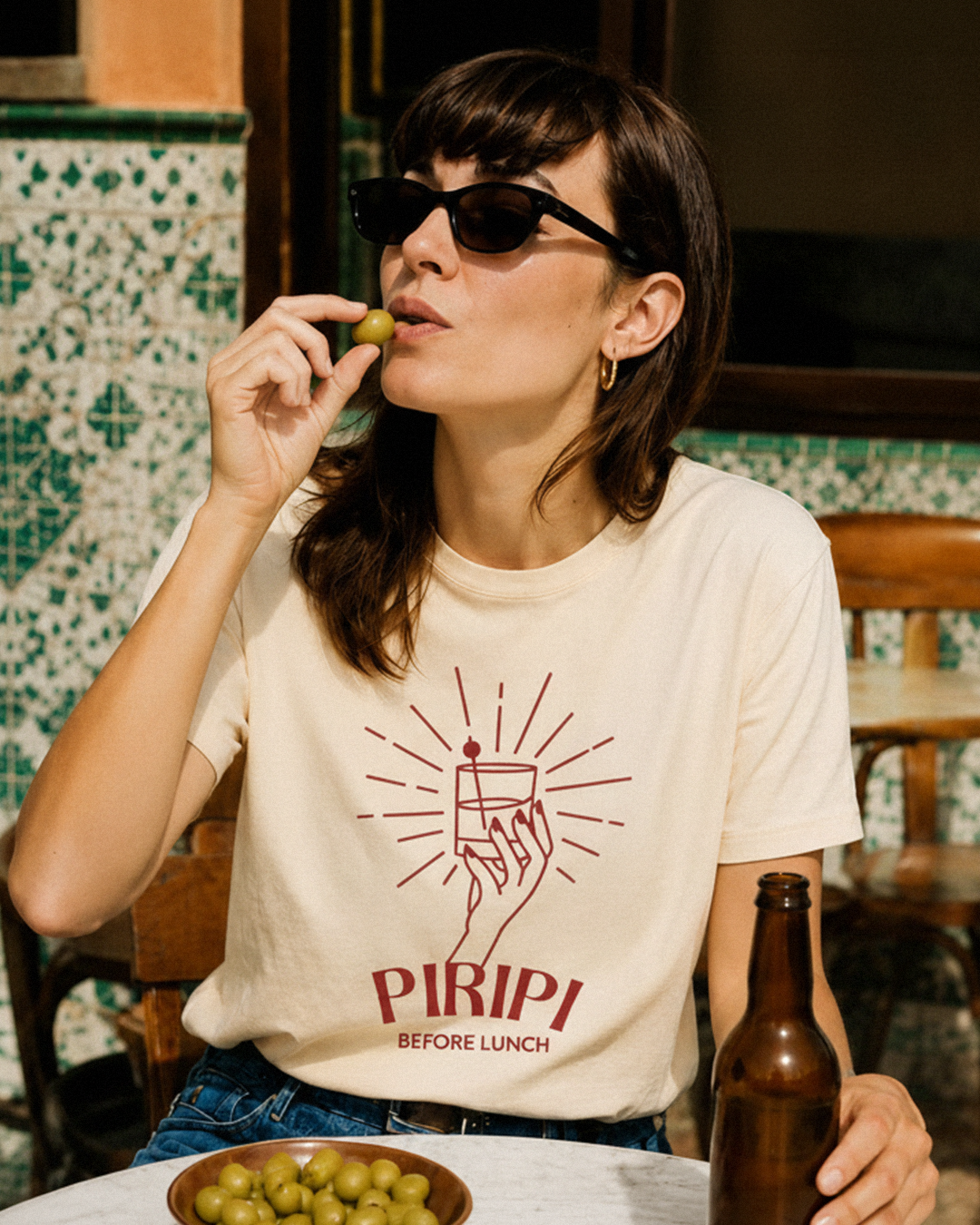 Camiseta Piripi de algodón orgánico color natural